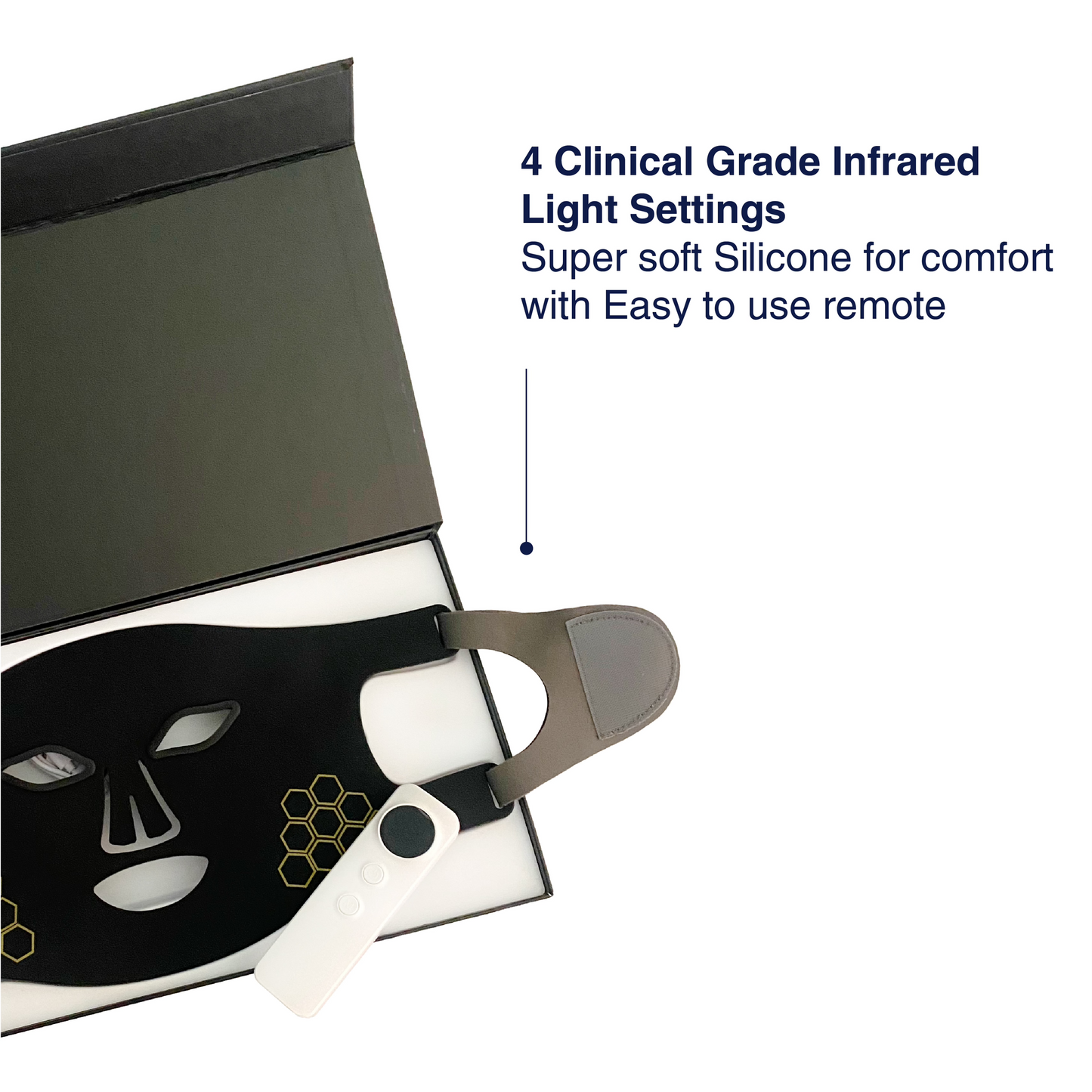 Silicone PDT LED Facial Mask with Infrared & Remote Lumilux