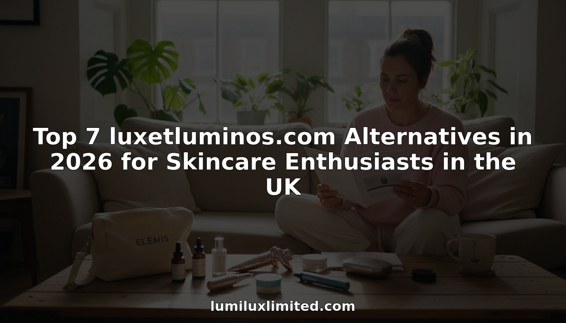 Woman testing skincare devices in UK flat