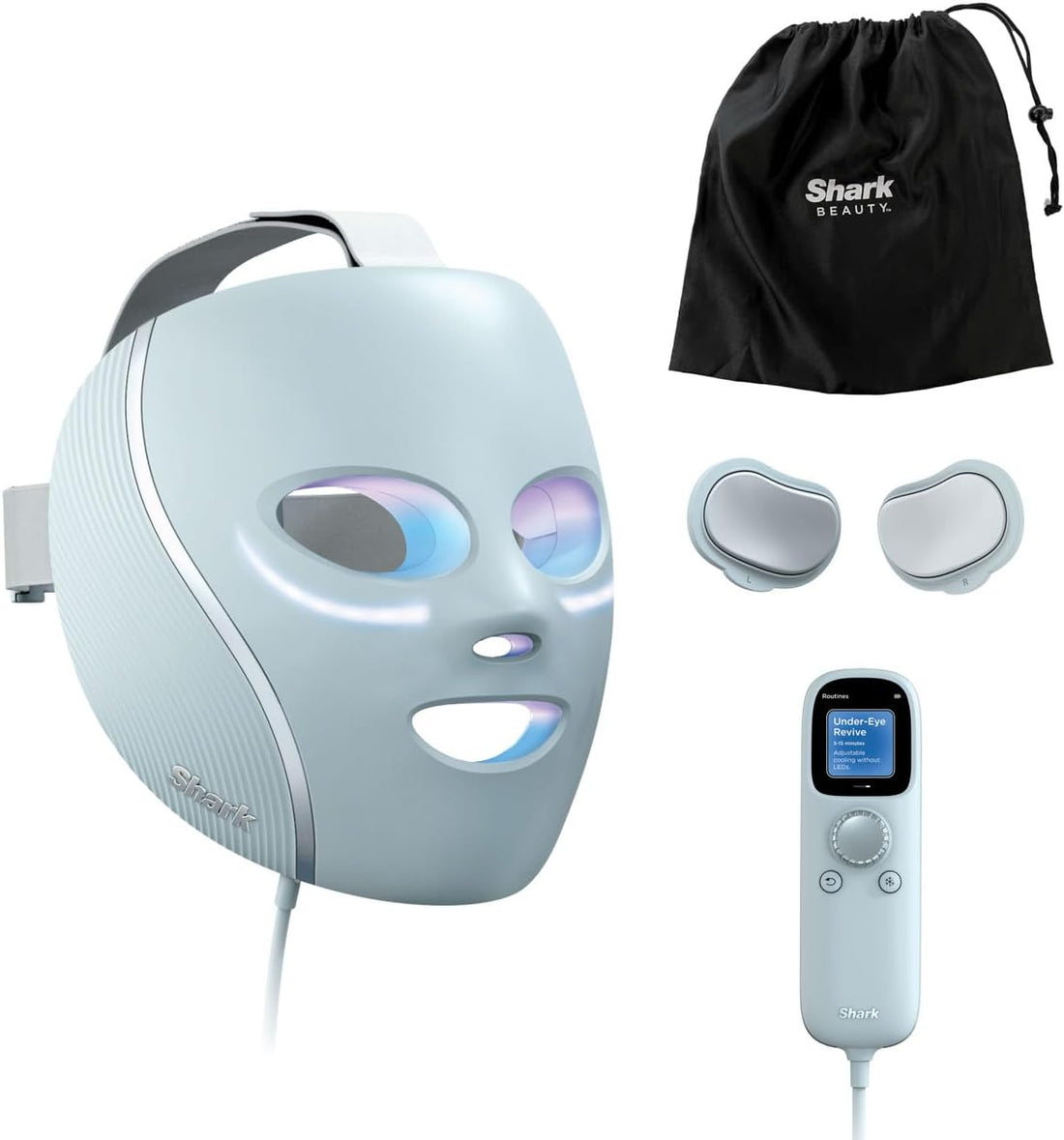 Using the Shark CryoGlow LED Face Mask in the morning