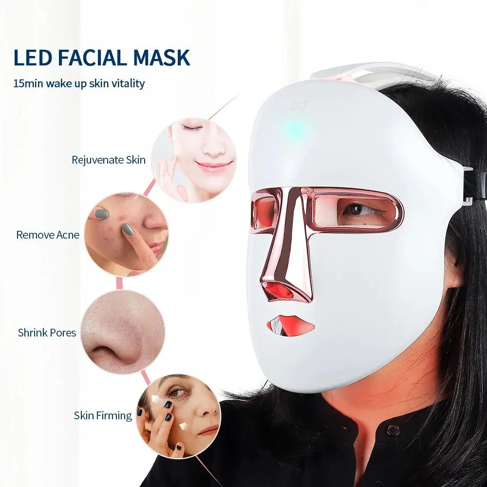 Wireless versus corded LED facial mask