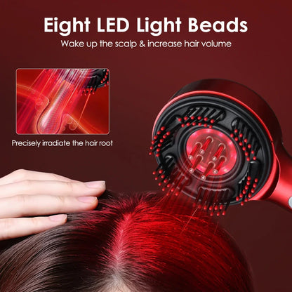 LumiScalp® Pro 3-in-1 Scalp Massager Brush - Infrared LED, Vibration, and Oil Applicator