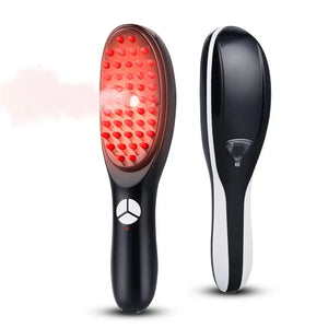 Therabrush Hair Massager - LED Infrared, Vibration, and Oil Dispenser Lumilux